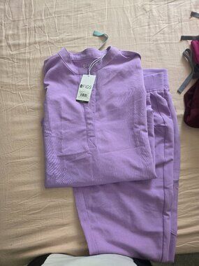 Rafaela™ Oversized Scrub Top + Zamora™ Jogger Purple Pant Set